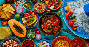 Alimentos y colores mexicanos